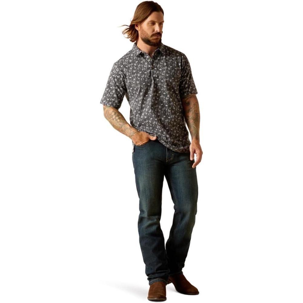 imageARIAT Mens Tek PoloEbony Grey