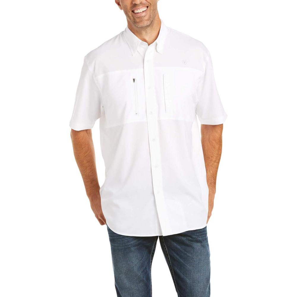 imageARIAT Mens Venttek Newsboy Blue Shirt BlueWhite