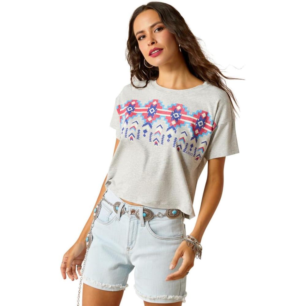 imageARIAT Womens Birdie TShirt Heather Grey Medium