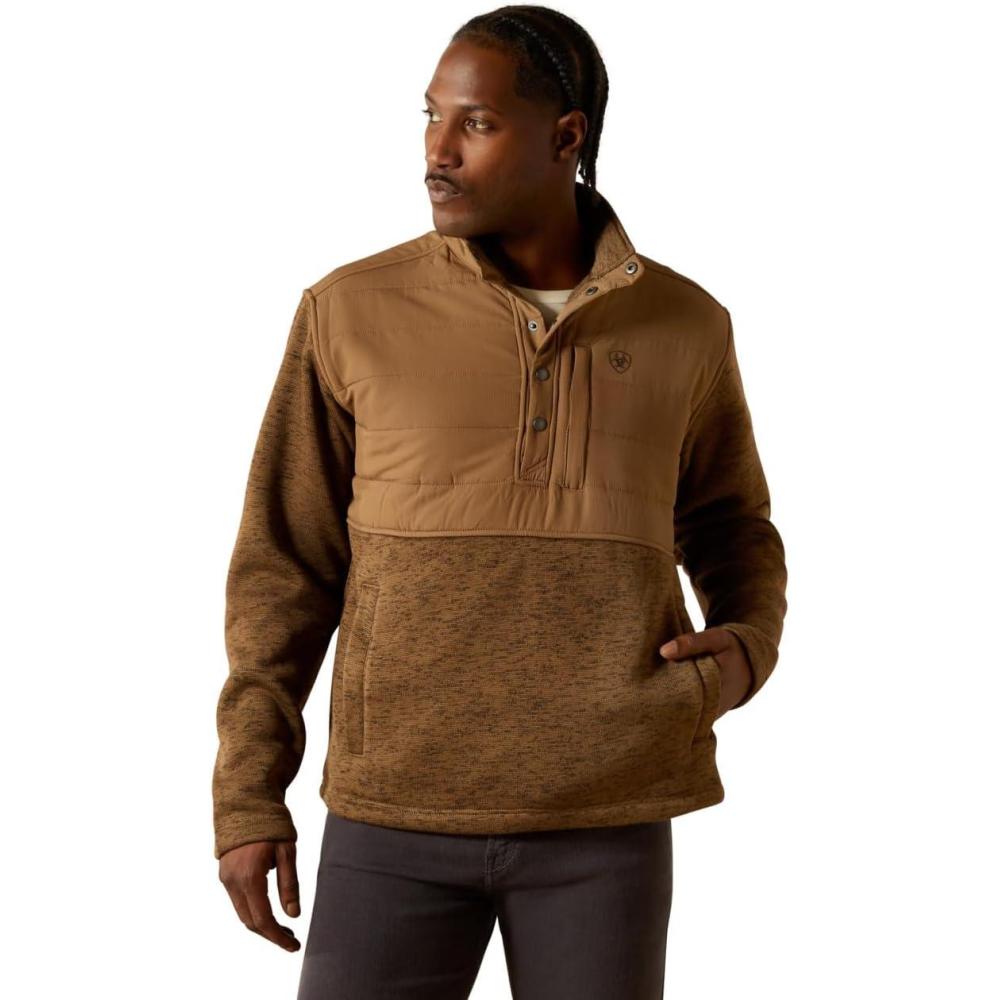 imageARIAT mens Caldwell Reinforced Snap SweaterKhaki