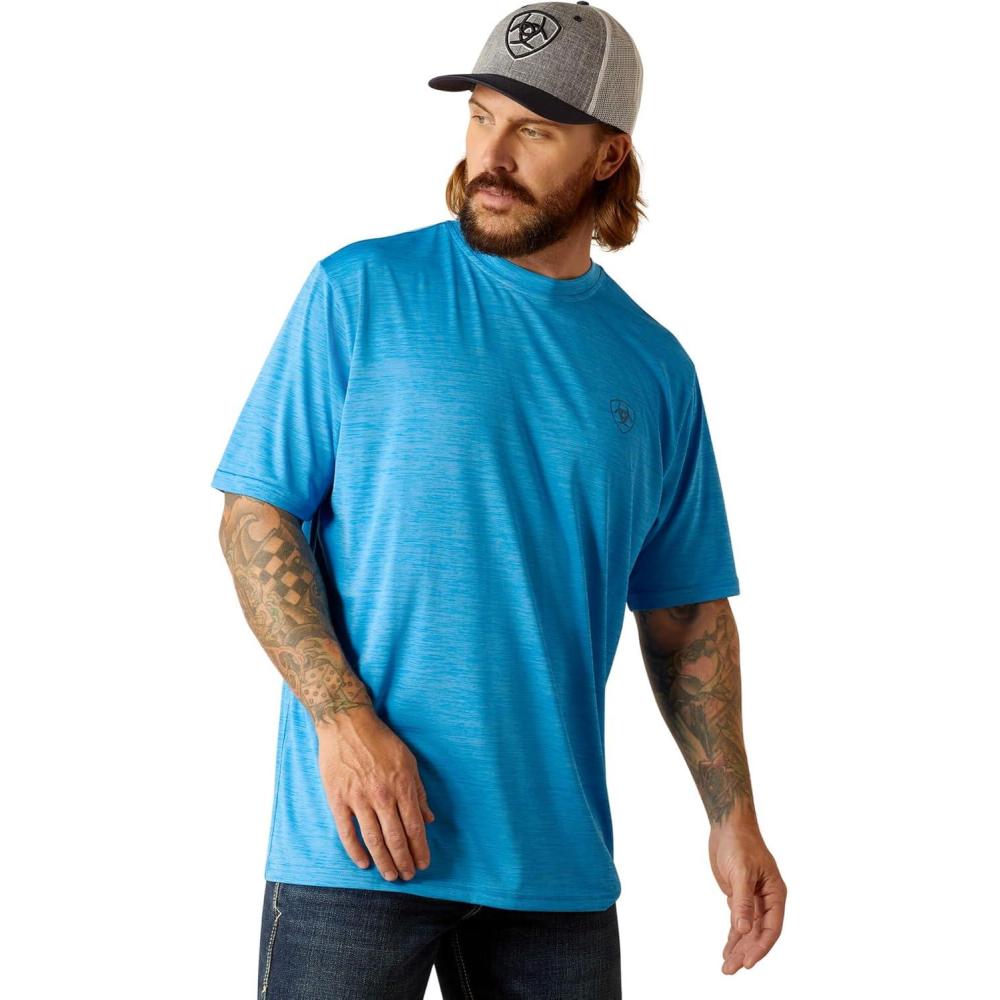 imageAriat Mens Charger Ariat SW Shield TShirtBrilliant Blue