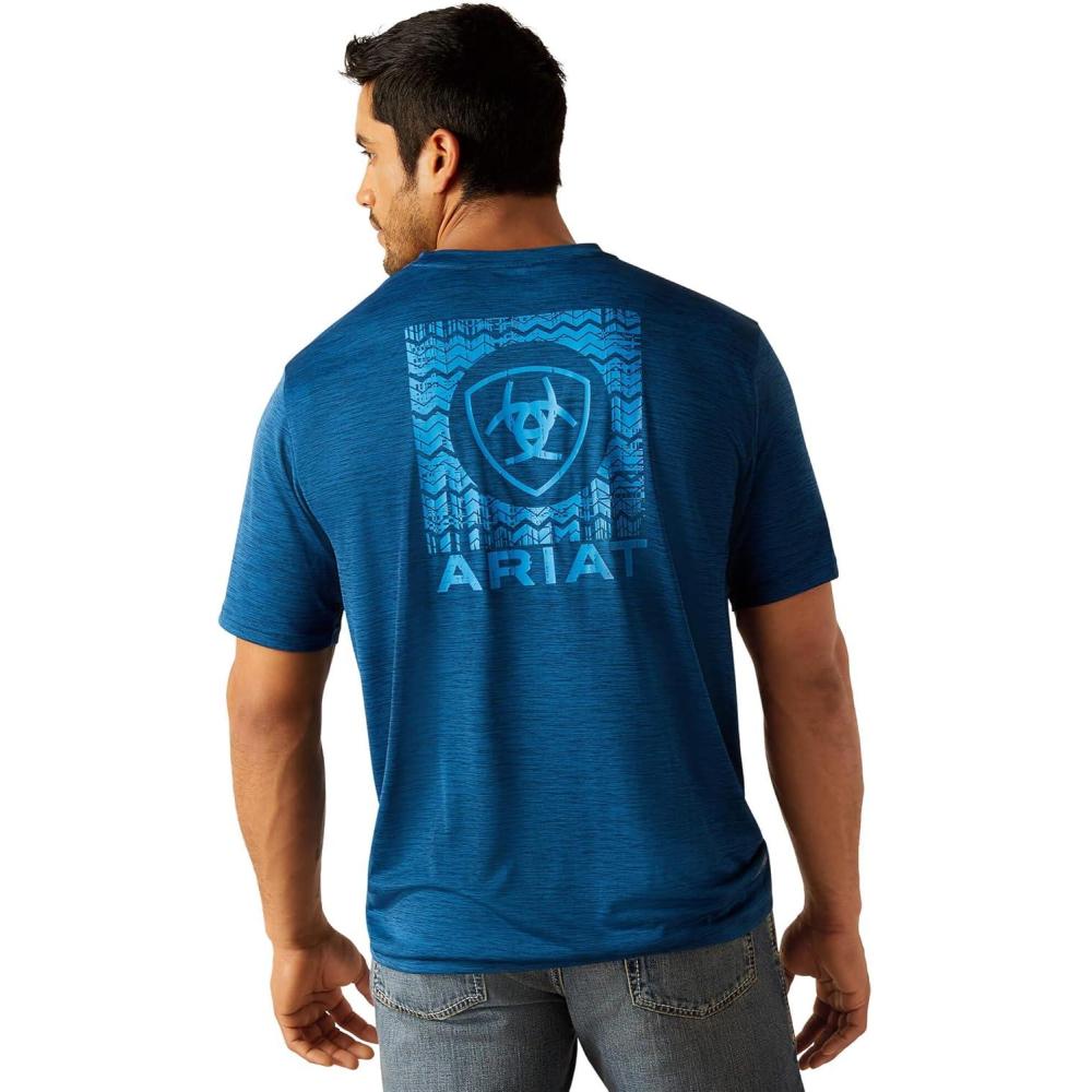 imageAriat Mens Charger Ariat SW Shield TShirtPoseidon