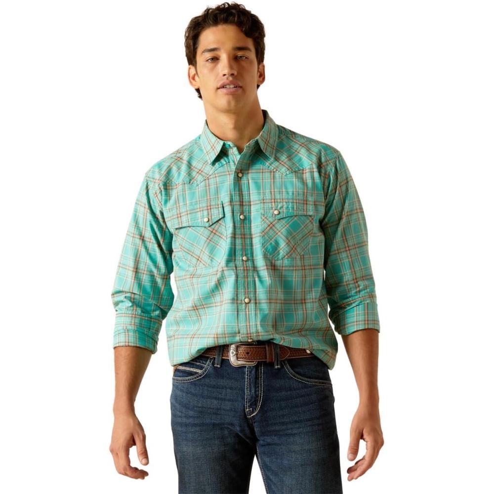 imageAriat Mens Holin Retro Fit ShirtBlue Turquoise