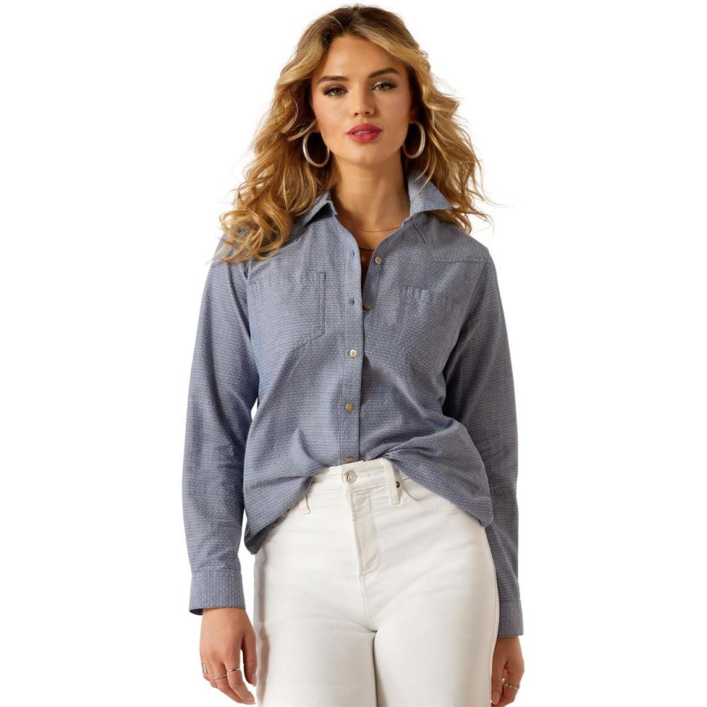 imageAriat Womens Real Billie Jeans ShirtChambray Dobby