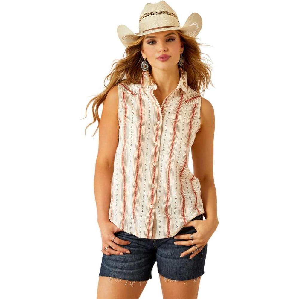 imageAriat Womens Real Billie Jeans ShirtDesert Stripe