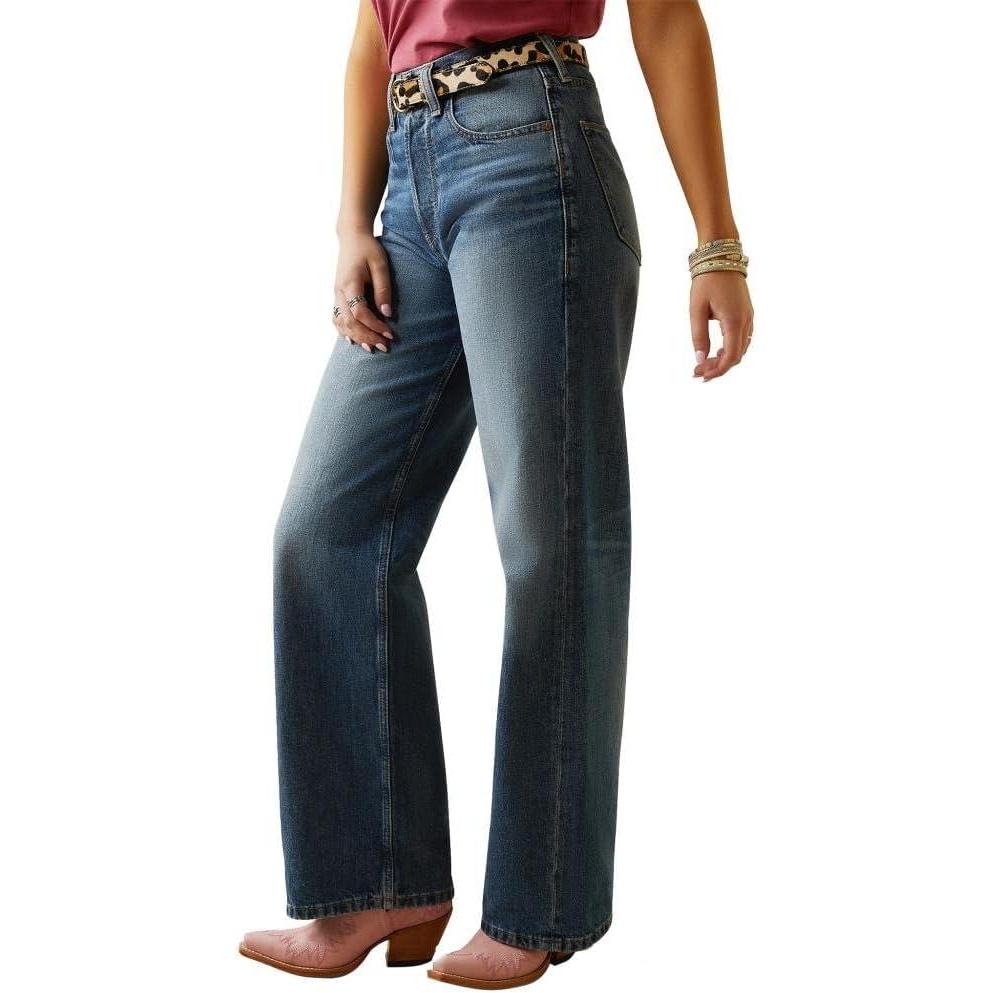 imageAriat Womens Ultra High Rise Tomboy Wide Jean MoanaMoana