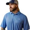 ARIAT Men’s All Over Print Polo(Cobalt)