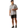 ARIAT Men’s All Over Print Polo(Silver Sconce)