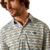 ARIAT Men’s All Over Print Polo(White Serape)