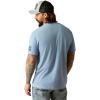 ARIAT Mens Barb Shield T-Shirt(Light Blue Heather)