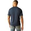 ARIAT Mens Barb Shield T-Shirt(Navy Heather)