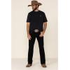ARIAT Men’s M5 Slim Stretch Legacy Black Stackable Straight Leg Jean(Black)