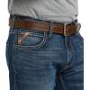 ARIAT Mens M5 Straight Stretch Remming Stackable Straight Leg Jean(Blue)