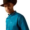 ARIAT Men’s Pro Series Classic Fit Shirt(Dark Teal/White)