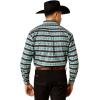 ARIAT Men’s Pro Series Classic Fit Shirt(Turquoise/White)