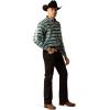 ARIAT Men’s Pro Series Classic Fit Shirt(Turquoise/White)