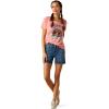 ARIAT Women’s Floral Farm T-Shirt, Coral Heather, X-Large