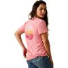 ARIAT Women’s Groovy T-Shirt, Coral Heather(Coral Heather)