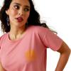 ARIAT Women’s Groovy T-Shirt, Coral Heather(Coral Heather)