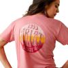 ARIAT Women’s Groovy T-Shirt, Coral Heather(Coral Heather)
