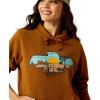 ARIAT womens Horizon Hoodie(Chestnut Horse)
