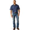 Ariat Mens Blue Mist 360 Airflow Polo(Blue Depths)