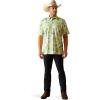 Ariat Mens Blue Mist 360 Airflow Polo(Herbal Garden)