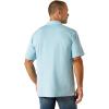 Ariat Mens Blue Mist 360 Airflow Polo(Sheltering Sky)