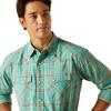 Ariat Mens Holin Retro Fit Shirt(Blue Turquoise)