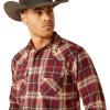 Ariat Mens Holin Retro Fit Shirt(Windsor Wine)