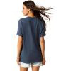 Ariat Women’s Ariat USA Born T-Shirt, Navy Heather, X-Large