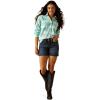 Ariat Women’s Real Billie Jeans Shirt(Turquoise Stripe)