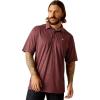 ARIAT Men’s All Over Print Polo(Dark Redwood)