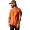 ARIAT Mens Barb Shield T-Shirt(Adobe Heather)