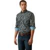 ARIAT Men’s Wrinkle Free Camdyn Fitted Shirt(Navy)