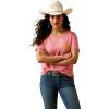 ARIAT Women’s Groovy T-Shirt, Coral Heather(Coral Heather)