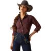 ARIAT Womens Real Jurlington Snap Shirt(Clove Brown)