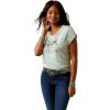 ARIAT Women’s Serene Tee T-Shirt, Frosty Green, Size 1X