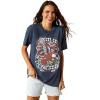 Ariat Women’s Ariat USA Born T-Shirt, Navy Heather, X-Large
