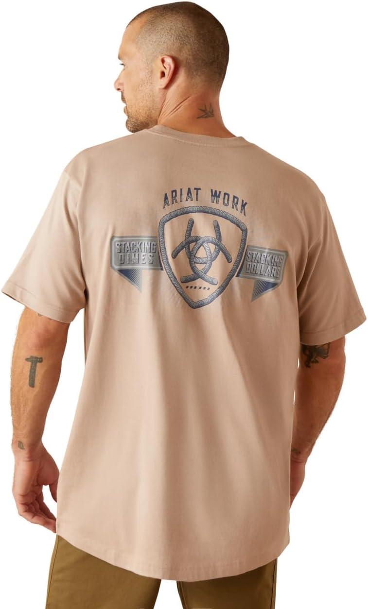 imageARIAT Mens Rebar Cotton Strong Stacking DimesBark