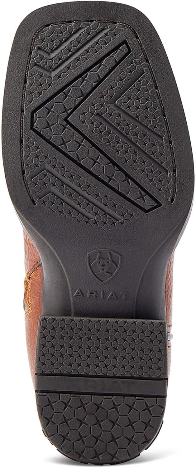 imageARIAT UnisexChild Round Up Wide Square Toe Easy Fit Western BootSpiced CiderDesert Scene