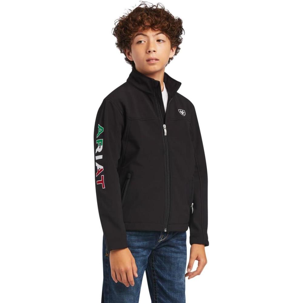 imageARIAT Boys New Team Mexico Water Resistant Softshell Jacket