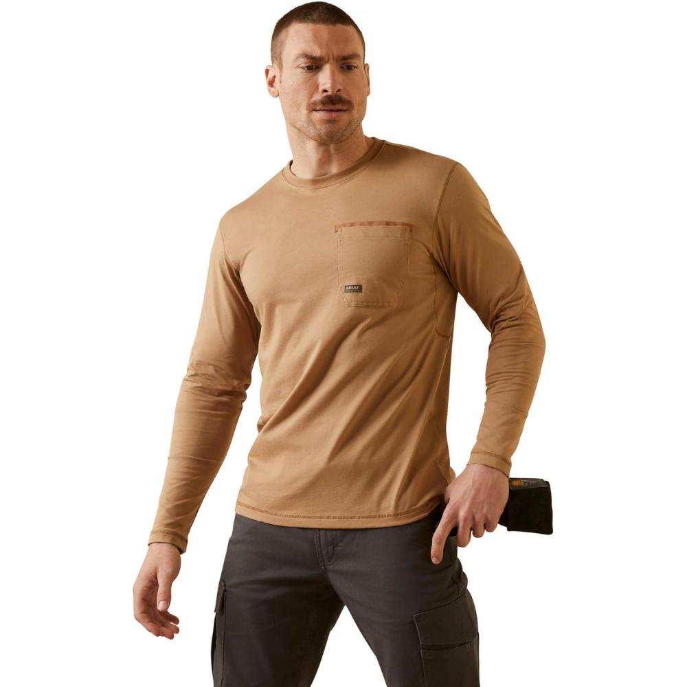 imageARIAT Mens MNS RBR Wkmn Bn Fr THS Ls Tsh TGR EyTigers Eye