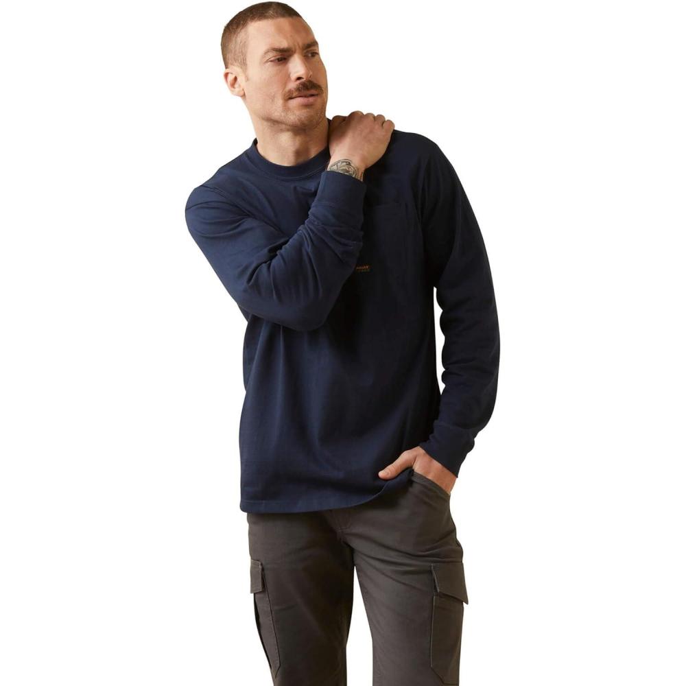 imageARIAT Mens Rebar Cotton Strong Stacking DimesNavy