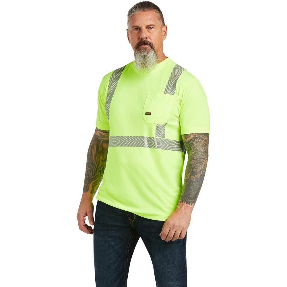imageARIAT Mens Rebar Hivis Ansi TShirtHivis Yellow