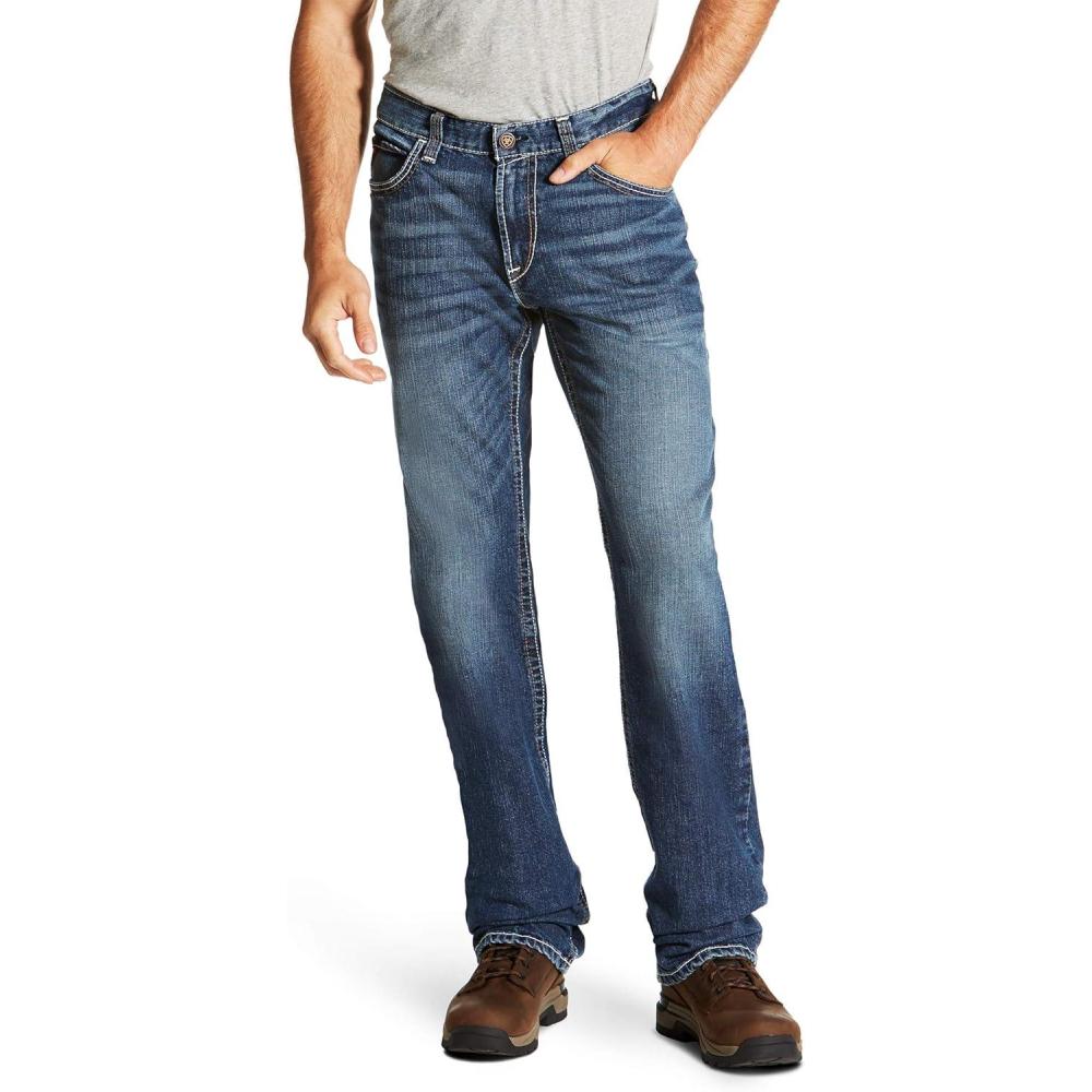 imageAriat Mens FR M4 Basic Relaxed Fit Boot Cut Workwear JeanAlloy