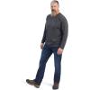ARIAT Mens MNS RBR Wkmn Bn Fr THS Ls T-sh TGR Ey(Charcoal Heather)