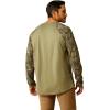 ARIAT Mens MNS RBR Wkmn Bn Fr THS Ls T-sh TGR Ey(Deep Lichen Camo)