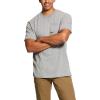 ARIAT Men’s Rebar Cotton Strong American Grit Graphic T-Shirt(Heather Grey)