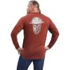 ARIAT Men’s Rebar Workman Full Coverage T-Shirt, Cherry Mahogany/Light Grey, Size Small